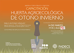 CAPACITACIÓN HUERTA AGROECOLOGICA DE OTOÑO INVIERNO